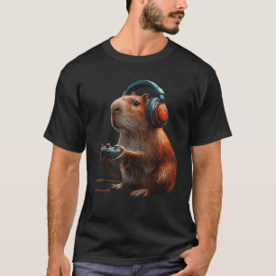 T-shirt Capybara Funny Jeux Vidéo Capybara Retro Vintage