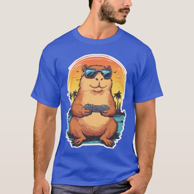 T-shirt Capybara Funny Jeux Vidéo Famille Capybara (Devant)