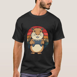 T-shirt Capybara Funny Retro Jeux Vidéo pour les femmes po