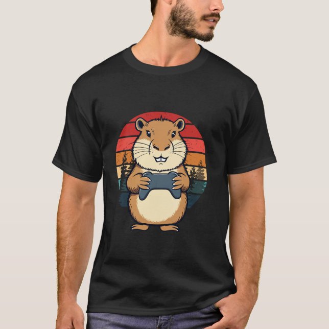 T-shirt Capybara Funny Retro Jeux Vidéo pour les femmes po (Devant)