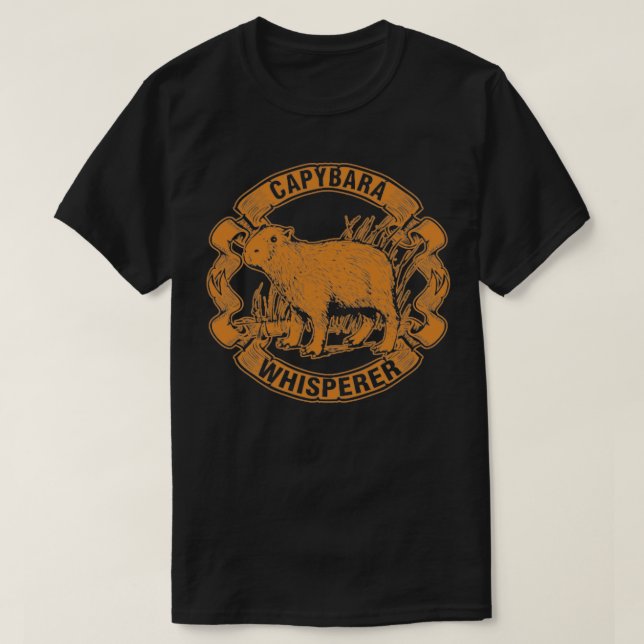 T-shirt Capybara gros rongeurs Chiguire Purring Barbe (Design devant)