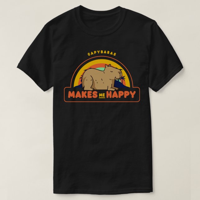 T-shirt Capybara Me Rend Heureux (Design devant)