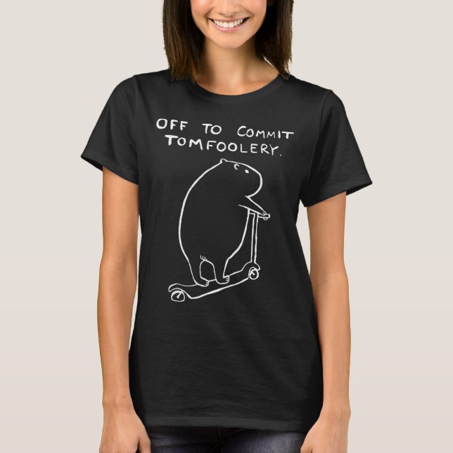 T-shirt Capybara Off To Commit Tomfoolery  (Devant)