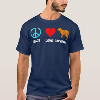 T-shirt Capybara Peace Love Water Pig Guinée 