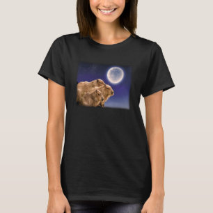 T-shirt Capybara Rodents Trois Capybaras Moon Animal