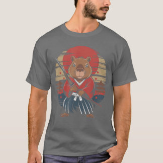 T-shirt Capybara Samouraï Japonais drôle