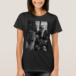 T-shirt Capybara selfie avec Santa capybara drôle pour hom