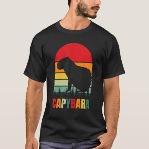 T-shirt Capybara Silhouette Vintage Rétro Capybara Lover C