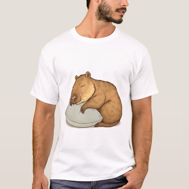 T-shirt Capybara Sleepybara (Devant)