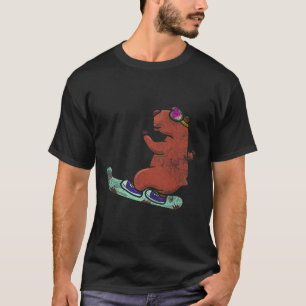T-shirt Capybara Whisperer Snowboard Snow Winter Sport