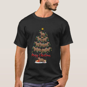 T-shirt Capybara Xmas Éclairage Père Noël Capybara Christm
