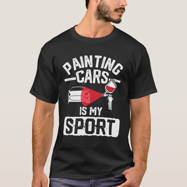 T-shirt Car Auto Painter Painting (Devant)