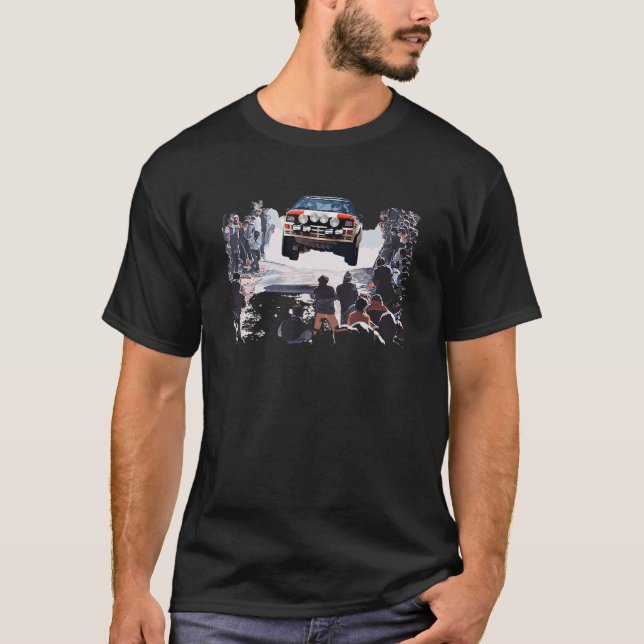 T-shirt Car Street DriftING Race jump crowd group b era 4w (Devant)
