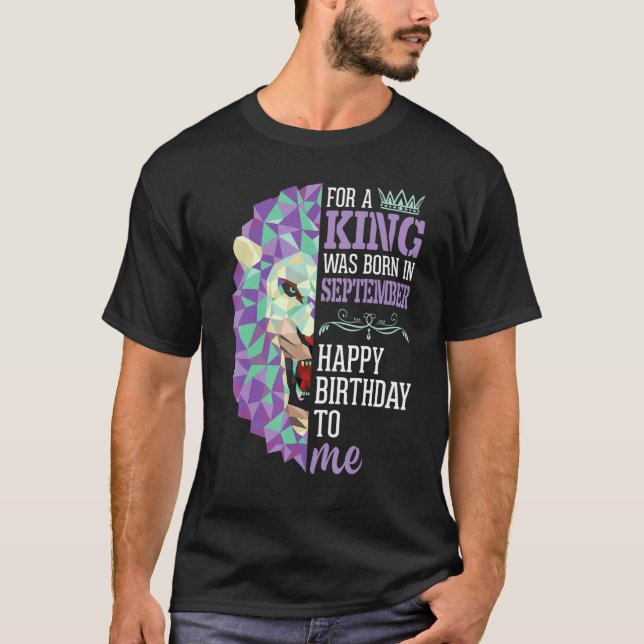 T-shirt Car Un Roi Est Né En Sept Joyeux Anniversaire Pour (Devant)