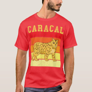 T-shirt Caracal Chat Retro Animal Vintage Wild Chat Lyn Lo