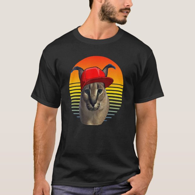 T-shirt caracal meme cat (Devant)
