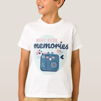 T-shirt Caractère Caméra Souvenirs mignons