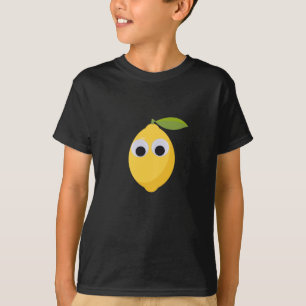 T-shirt Caractère citron mignon avec yeux googly
