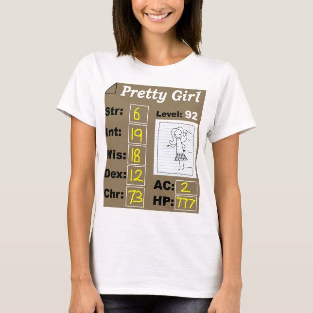 T-shirt Caractère-d de D& (jolie fille) (Devant)