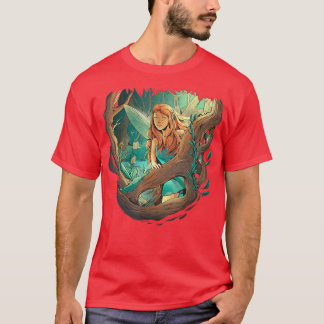 T-shirt Caractère Dans Une Forêt Comme À Imaginer