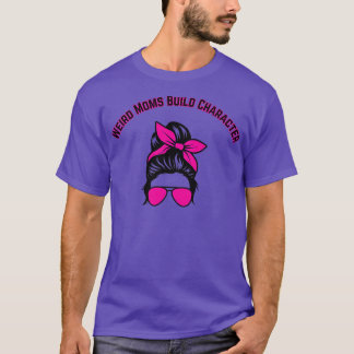 T-shirt Caractère de construction des mamans étranges supe