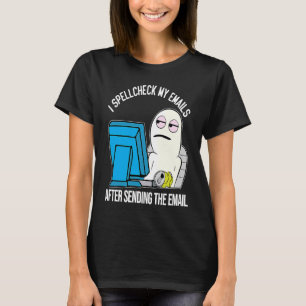 T-shirt Caractère de mème de courrier électronique du bure