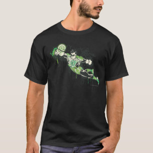 T-shirt Caractère Graffiti de lanterne verte