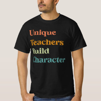 T-shirt Caractères de construction d'enseignants uniques