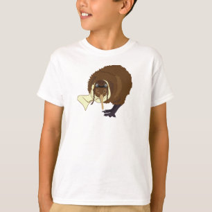 T-shirt caractères de livre de comparaison de kiwi