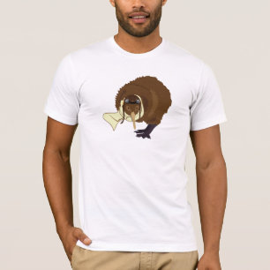 T-shirt caractères de livre de comparaison de kiwi