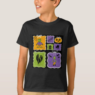 T-shirt Caractères d'Halloween mignon Frankenstein et Zomb