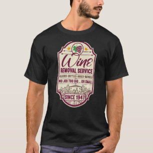 T-shirt Carafe à vin étiquetée pour 75e anniversaire I Ser