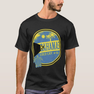 T-shirt Caraïbes Bahamas Coco Cay Vacances Vintage Tropica