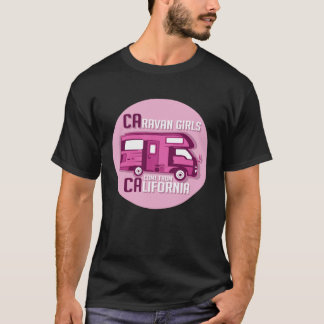 T-shirt Caravan California Girl Camper And Traveller
