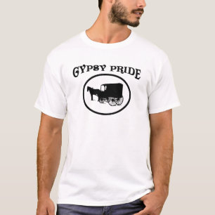 T-shirt Caravane noire et blanche Gypsy Pride