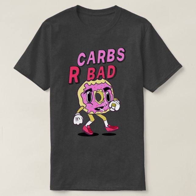 T-shirt Carbes R Mauvais haltérophilie Gym entraînement Po (Design devant)