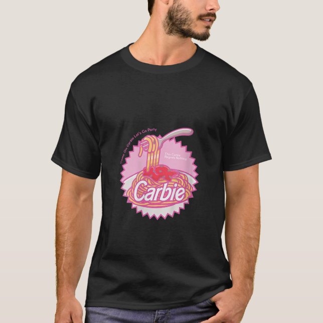 T-shirt Carbie I Lobs Pain Pâtes Pizza Retro Pink S (Devant)