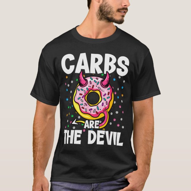 T-shirt Carbs Are The Devil Funny Donut Diet New Year's Re (Devant)