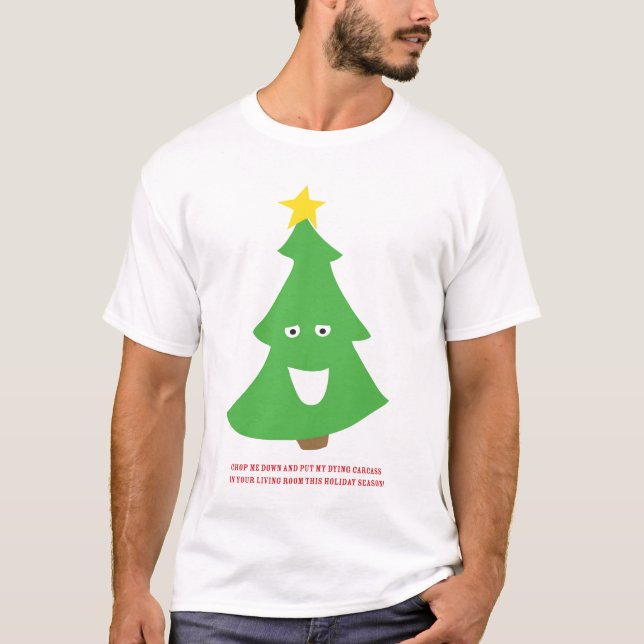 T-shirt Carcasse d'arbre de Noël (Devant)