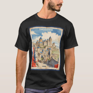 T-shirt Carcassone France Tourisme Vintage voyage
