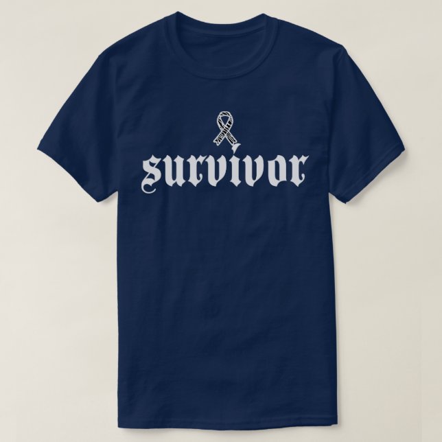 T-shirt Carcinoïde Cancer Sensibilisation Survivante Zebra (Design devant)