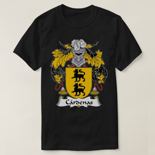 T-shirt Cardenas Coat of Arms Family Crest  (Design devant)