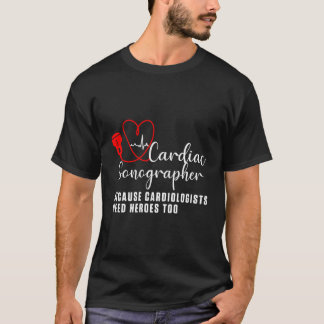T-shirt Cardiac Sonographe Echo Tech Apprendre Rdcs