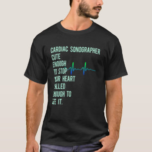 T-shirt Cardiac Sonographe Echo Tech Éduque Les Rdcs