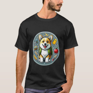 T-shirt Cardigan Retour À L'école Chien Corgi Gallois Garç