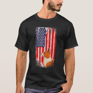 T-shirt Cardigan Welsh Corgi Drapeau Américain Patriotique