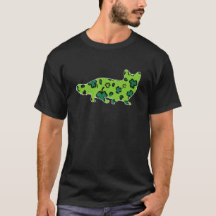 T-shirt Cardigan Welsh Corgi Jour de la Saint Patrick Leop