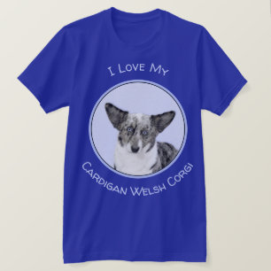 T-shirt Cardigan Welsh Corgi Peinture - Art Chien original
