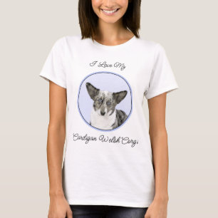 T-shirt Cardigan Welsh Corgi Peinture - Art Chien original