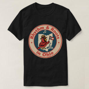 T-shirt Cardinal fière du Midwest avec le drapeau de l'Ohi